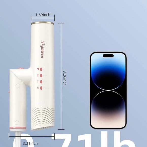 SKANWEN Ionic Hair Dryer with Folding Handle, 110,000 RPM High-Speed Blow Dryer - Picture 5 of 10